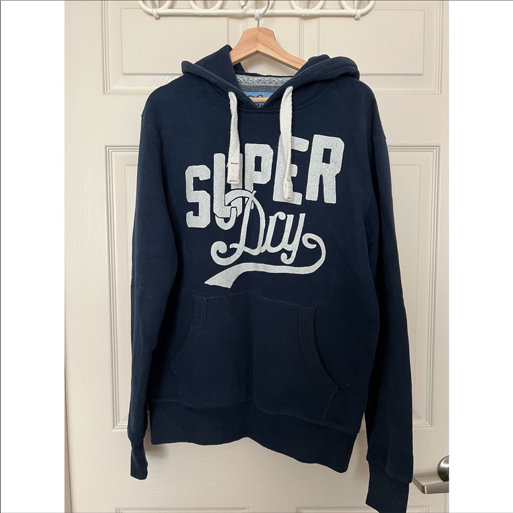Blue Superdry Logo Hoodie